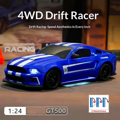 1:24 RC-Drift-Auto – Allradantrieb (4WD), 2,4-GHz-Fernsteuerung, bis zu 20 km/h, LED-Beleuchtung