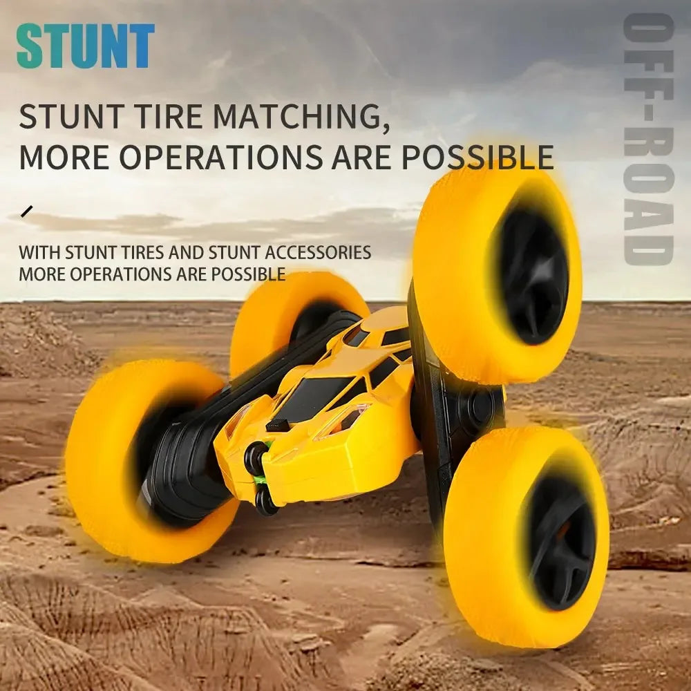 Beidseitig fahrbares RC-Stuntauto – 360°-Flips, geländegängig, LED-Lichter