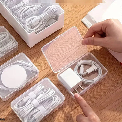 Set aus Kabel-Aufbewahrungsboxen – 7 kleine + 1 große Box