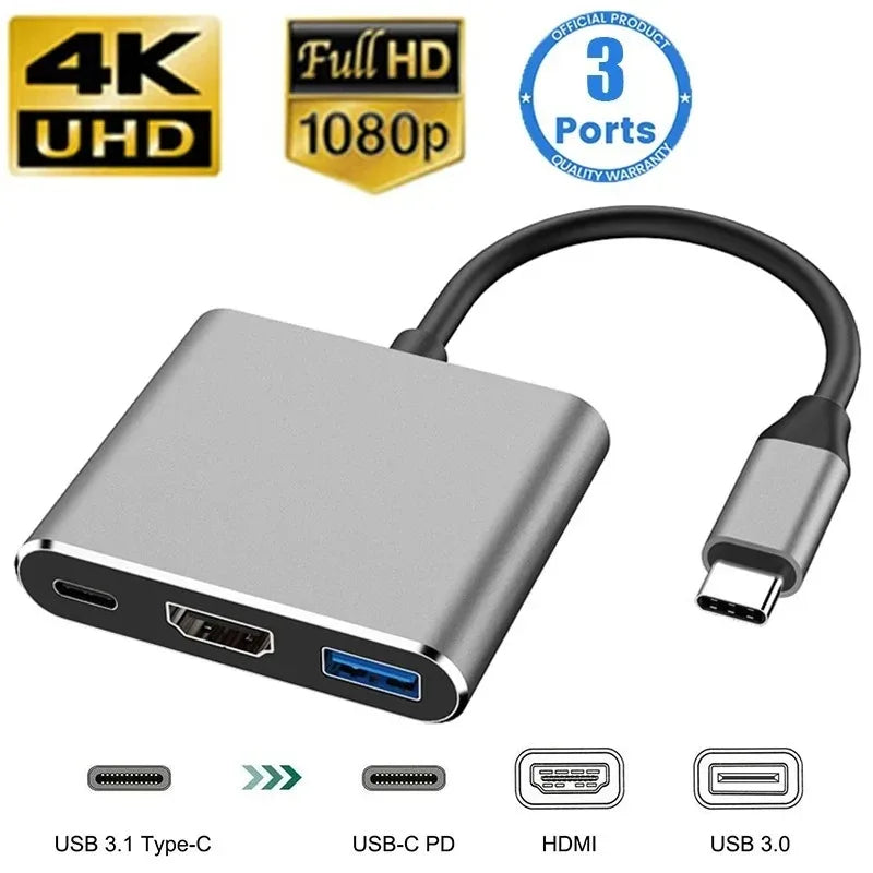 USB-C Hub mit 4K HDMI & PD Schnellladefunktion – Multiport-Adapter