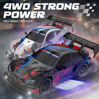 1:24 RC Drift-Auto-Set – 30+ km/h, LED-Beleuchtung, Drift-Reifen & Pylonen