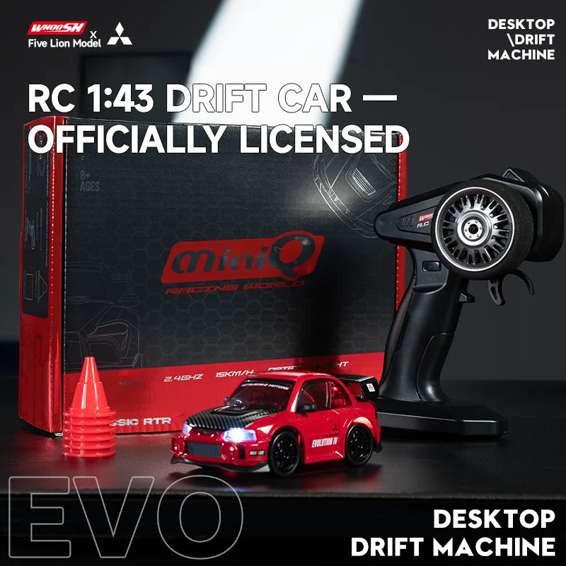 RC Mini Drift Auto 1:43 – Toyota Supra & Mitsubishi Evo | 2,4 GHz