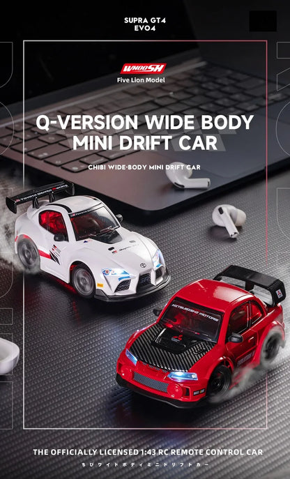 RC Mini Drift Auto 1:43 – Toyota Supra & Mitsubishi Evo | 2,4 GHz