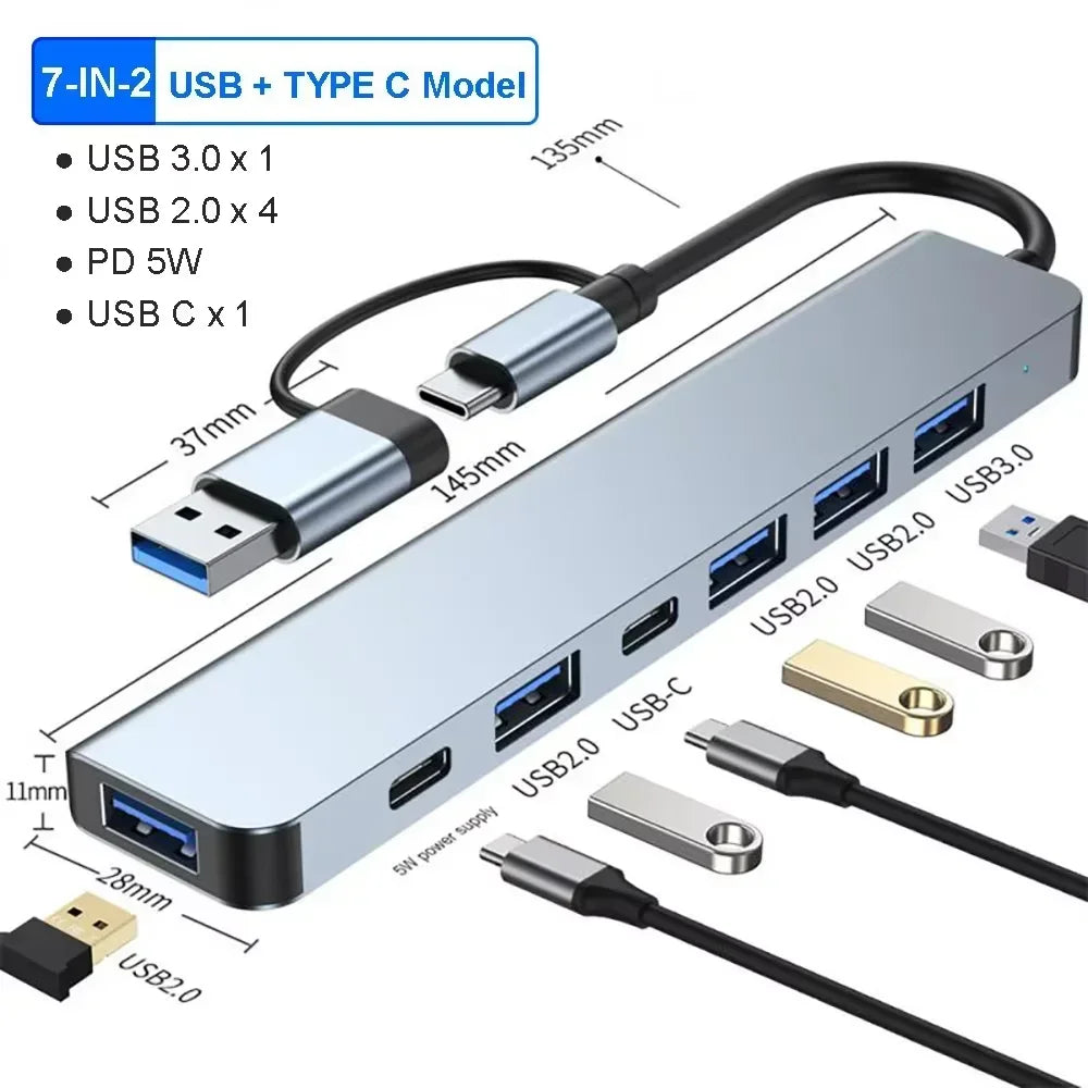 USB-C Hub mit 4K HDMI & PD Schnellladefunktion – Multiport-Adapter