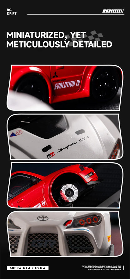 RC Mini Drift Auto 1:43 – Toyota Supra & Mitsubishi Evo | 2,4 GHz