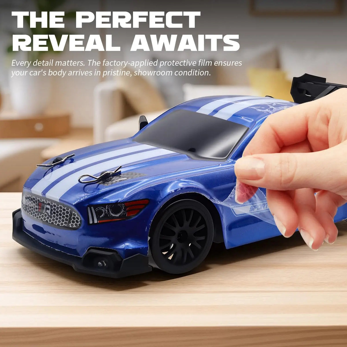 1:24 RC Drift-Auto-Set – 30+ km/h, LED-Beleuchtung, Drift-Reifen & Pylonen
