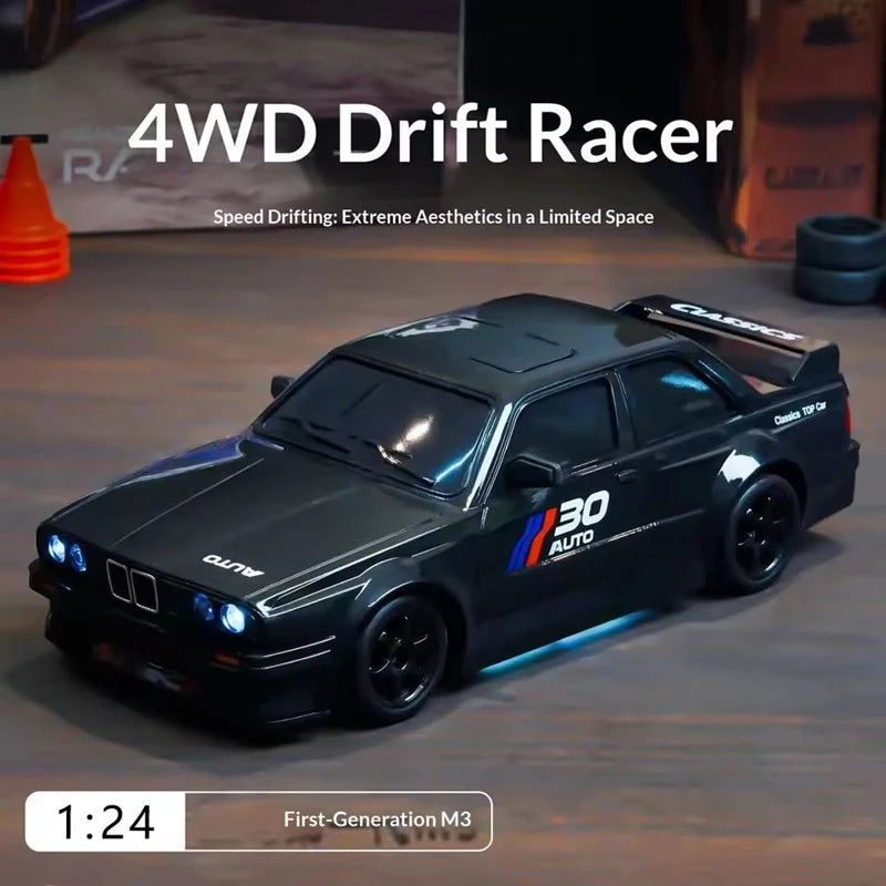 1:24 RC-Drift-Auto – Allradantrieb (4WD), 2,4-GHz-Fernsteuerung, bis zu 20 km/h, LED-Beleuchtung