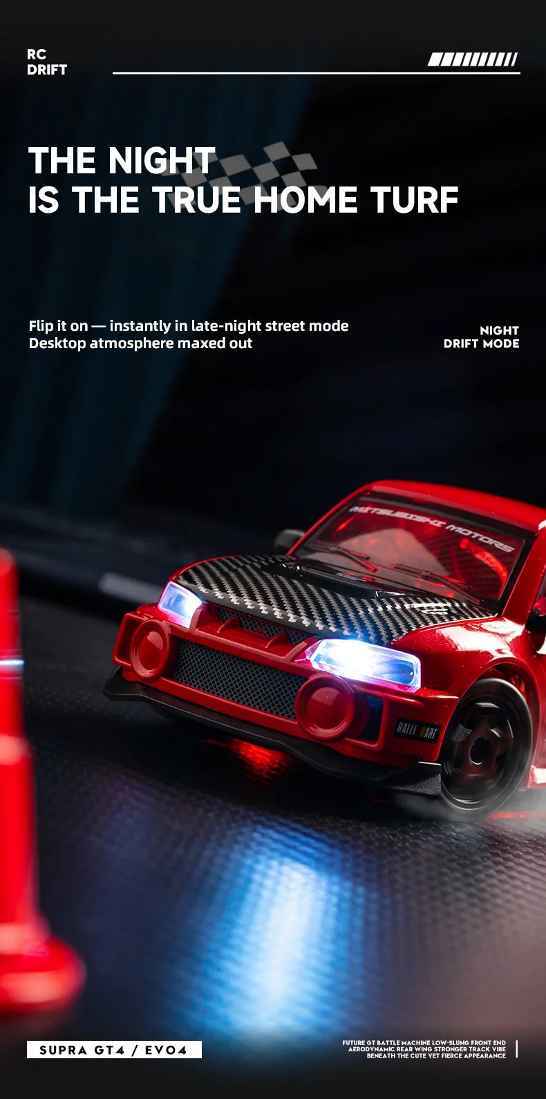 RC Mini Drift Auto 1:43 – Toyota Supra & Mitsubishi Evo | 2,4 GHz