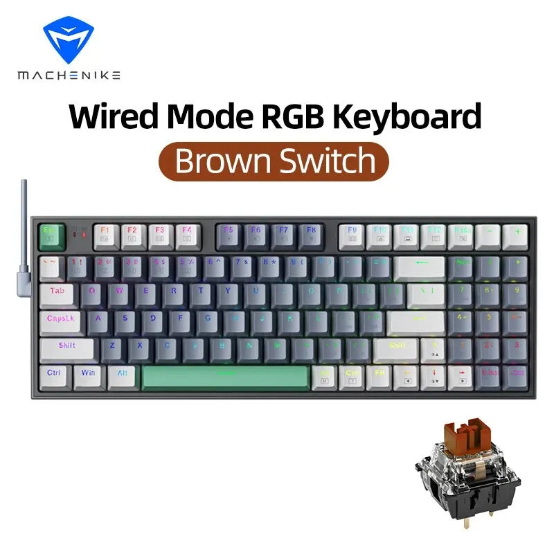 Hot-Swappable RGB Mechanische Gaming-Tastatur – 94 Tasten, 90% Layout
