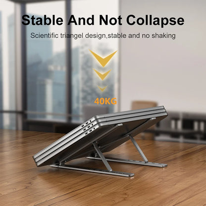 Verstellbarer Aluminium-Laptopständer – faltbar & tragbar