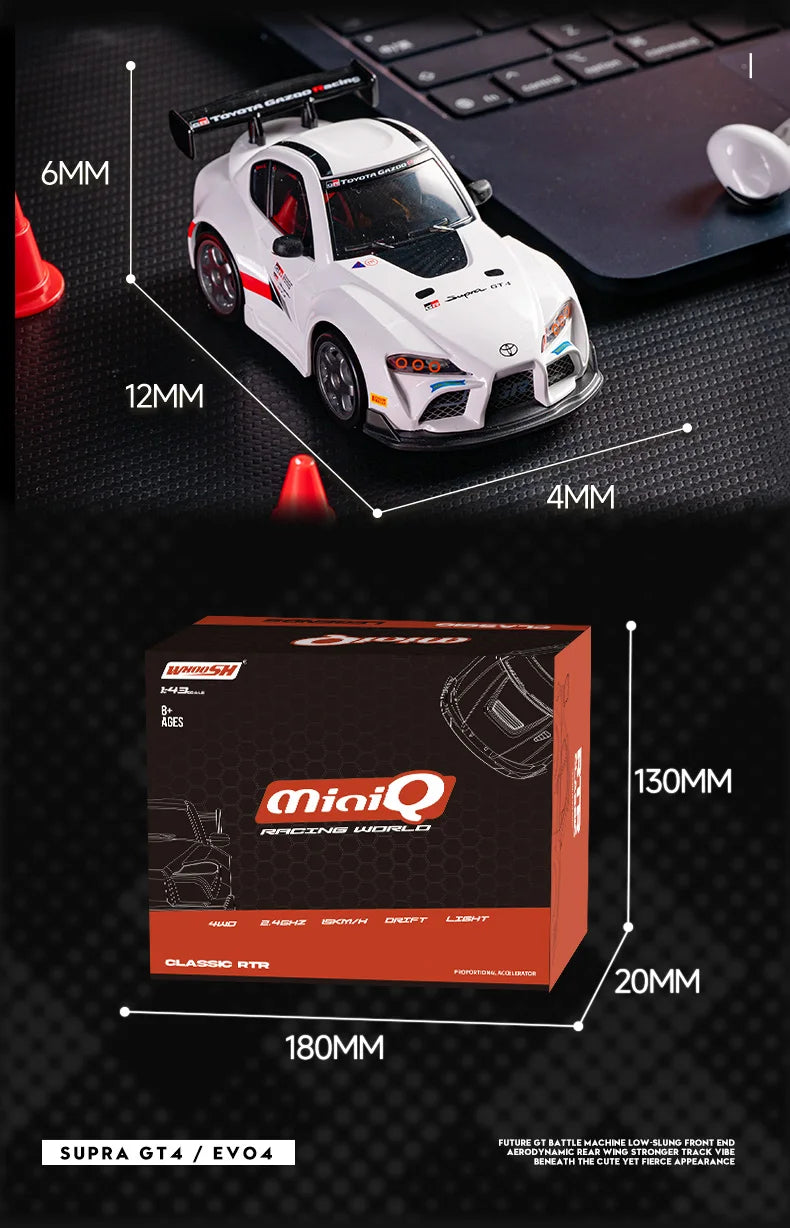 RC Mini Drift Auto 1:43 – Toyota Supra & Mitsubishi Evo | 2,4 GHz