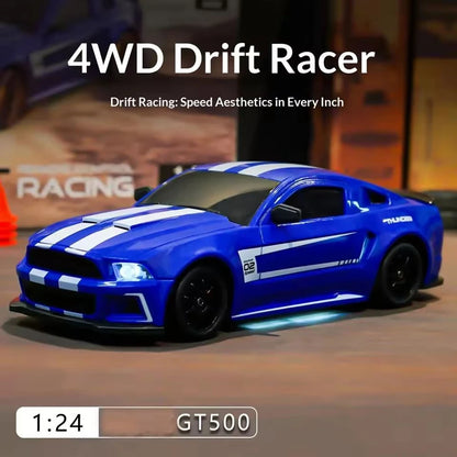 1:24 RC-Drift-Auto – Allradantrieb (4WD), 2,4-GHz-Fernsteuerung, bis zu 20 km/h, LED-Beleuchtung