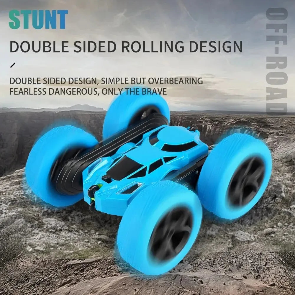 Beidseitig fahrbares RC-Stuntauto – 360°-Flips, geländegängig, LED-Lichter