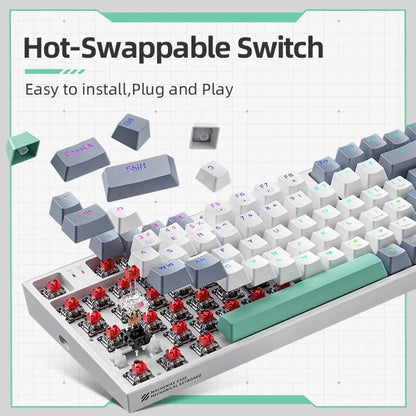 Hot-Swappable RGB Mechanische Gaming-Tastatur – 94 Tasten, 90% Layout