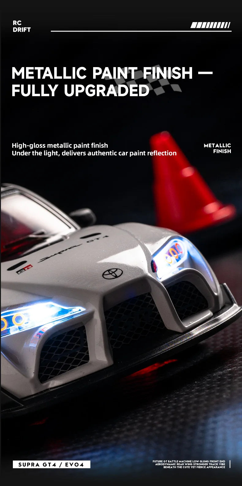 RC Mini Drift Auto 1:43 – Toyota Supra & Mitsubishi Evo | 2,4 GHz