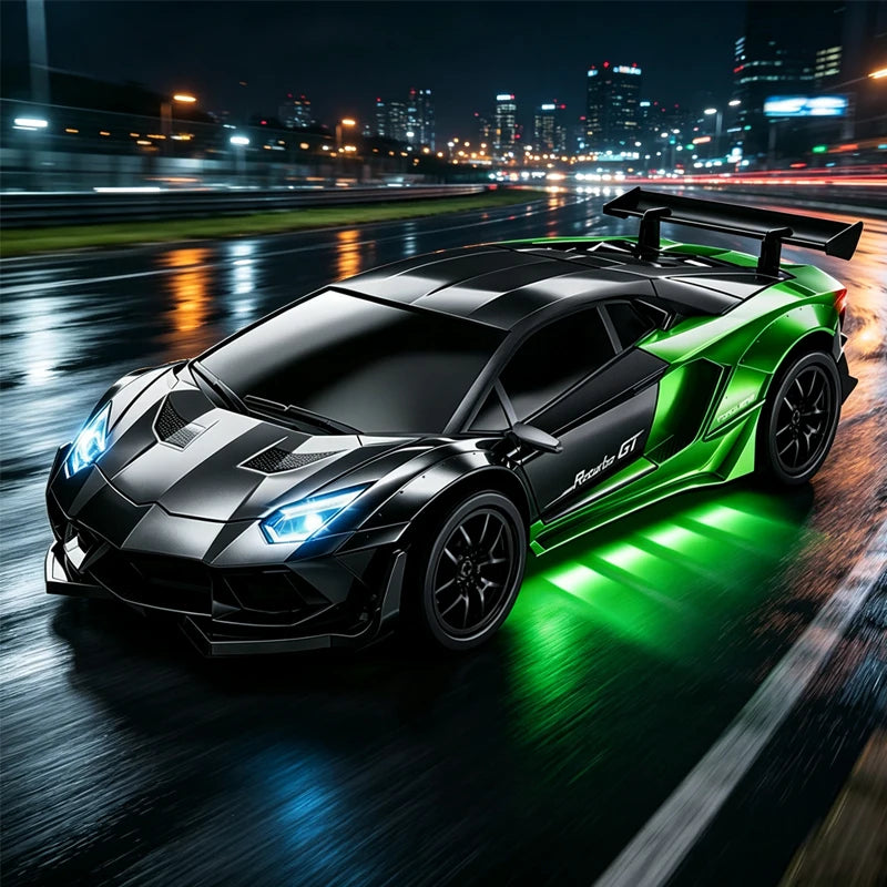 RC-Drift-Auto mit Licht & Ersatz-Driftreifen – High-Speed-ferngesteuertes Auto