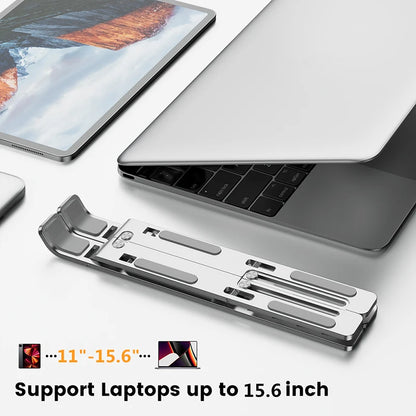 Verstellbarer Aluminium-Laptopständer – faltbar & tragbar