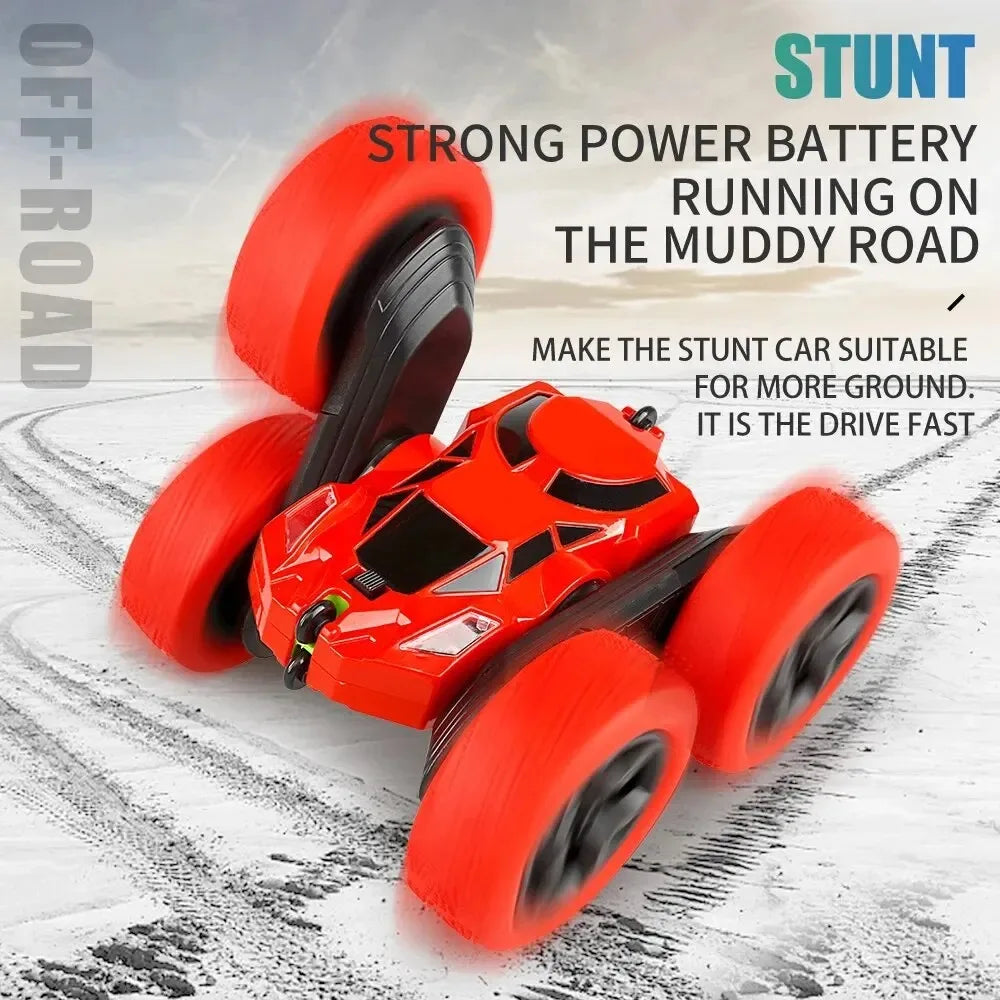 Beidseitig fahrbares RC-Stuntauto – 360°-Flips, geländegängig, LED-Lichter