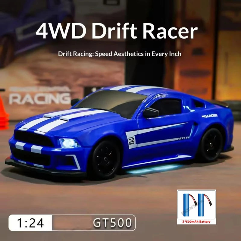 1:24 RC-Drift-Auto – Allradantrieb (4WD), 2,4-GHz-Fernsteuerung, bis zu 20 km/h, LED-Beleuchtung