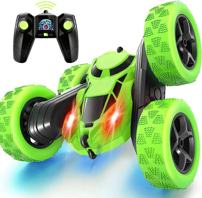 Beidseitig fahrbares RC-Stuntauto – 360°-Flips, geländegängig, LED-Lichter