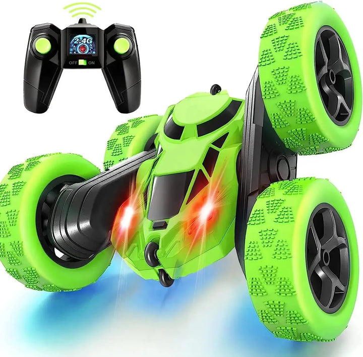 Beidseitig fahrbares RC-Stuntauto – 360°-Flips, geländegängig, LED-Lichter