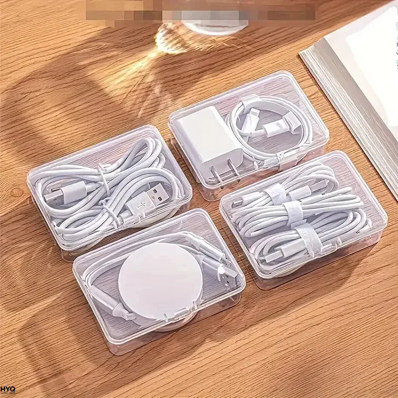 Set aus Kabel-Aufbewahrungsboxen – 7 kleine + 1 große Box