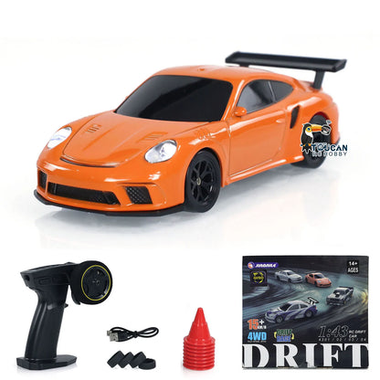 JIABAILE 4303 RC Drift Auto 1:43 mit Gyro 4WD 2,4 GHz Orange