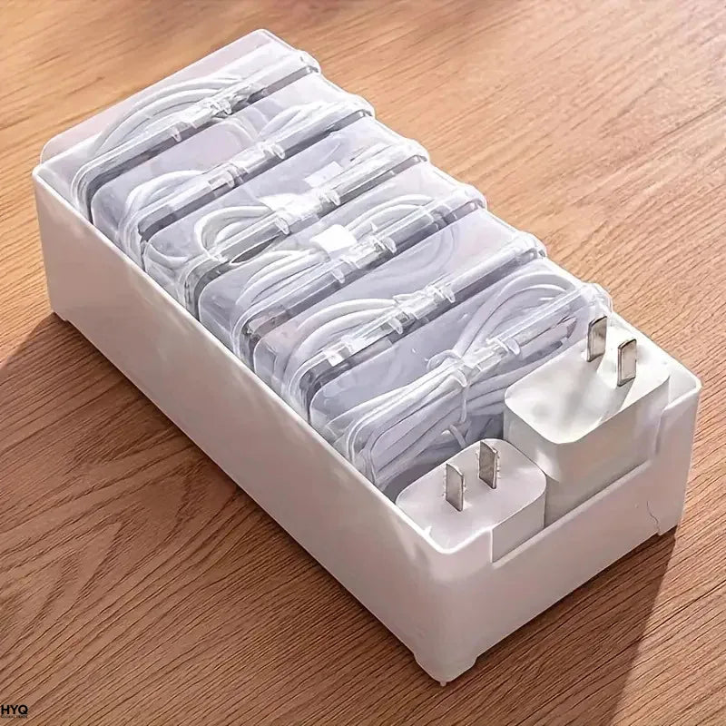 Set aus Kabel-Aufbewahrungsboxen – 7 kleine + 1 große Box