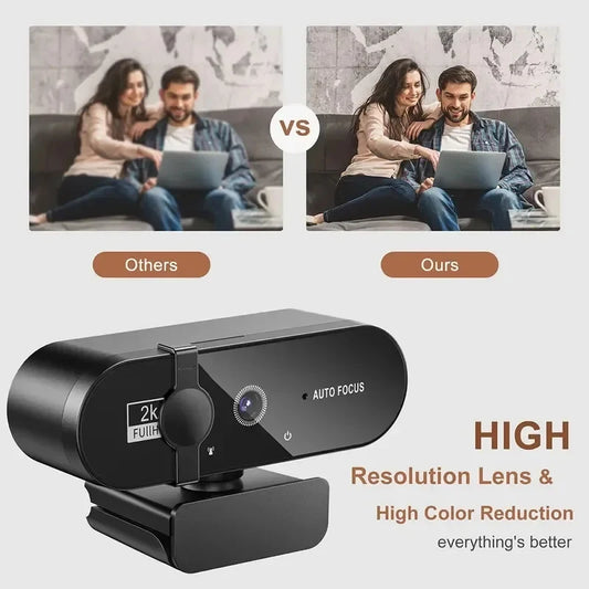 USB Webcam with Microphone & Autofocus – Full HD to 4K